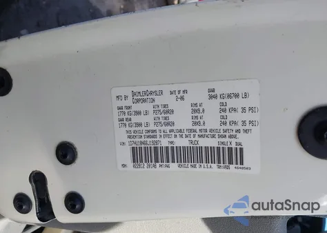 2006 Dodge Ram 1500 Slt/Trx4 Off Road/Sport z USA, uszkodzony, nr VIN 1D7HU18N66J192871